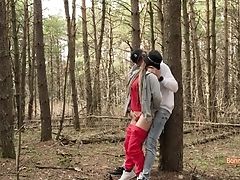 Fellatio And Doggystyle Fuck In The Forest With Internal Ejaculation