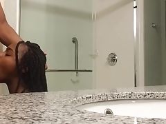 Fledgling Black Duo Having Joy In The Bathroom